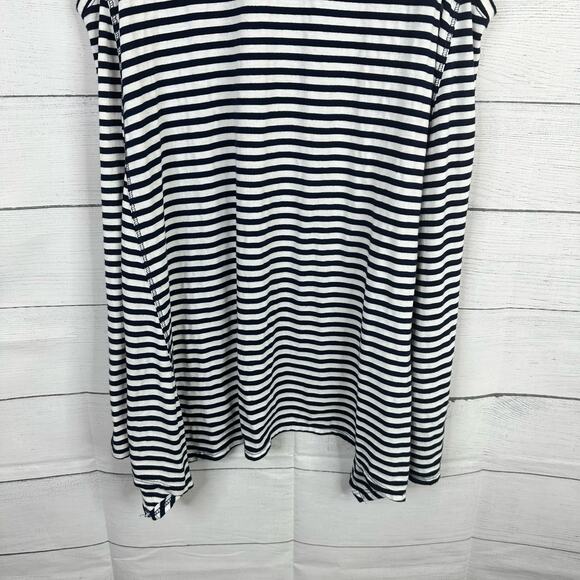 Chloe K Womens size Medium Tunic A Lined Striped Flowy Hem Blue White Tank Top - Picture 4 of 9